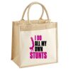 Cotton Pocket Jute Midi Tote Thumbnail
