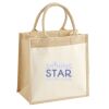 Cotton Pocket Jute Midi Tote Thumbnail