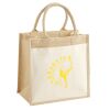 Cotton Pocket Jute Midi Tote Thumbnail