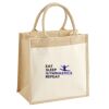 Cotton Pocket Jute Midi Tote Thumbnail